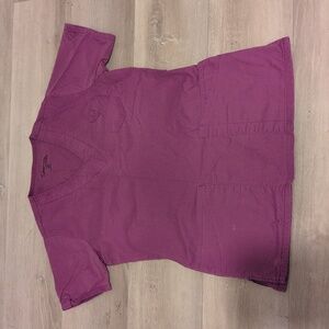 Buttersoft Stretch Solid Purple Scrub Top - XS